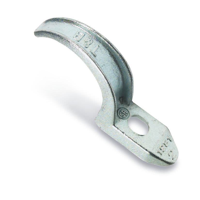 T&B® 1276 Pipe Strap, 1/2 in, For Use With IMC/Rigid Conduit, Malleable Iron, Hot Dipped/Electro Galvanized